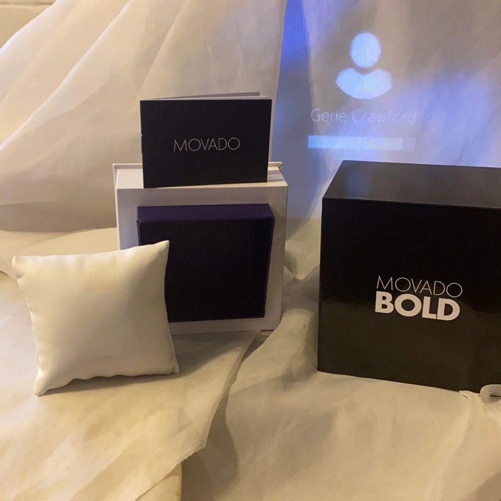 Movado Bold Presentation watch box with pillow